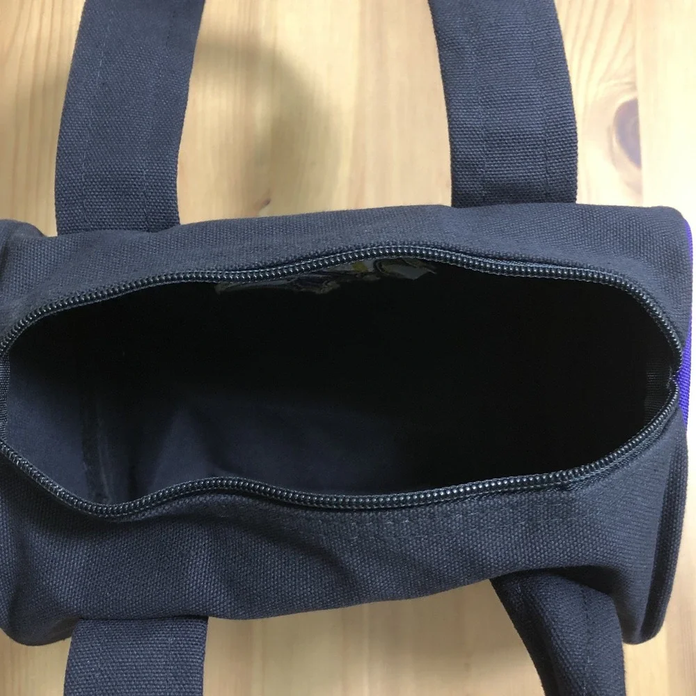 Baltimore Ravens Canvas Duffle Bag Purple Straps Small Black